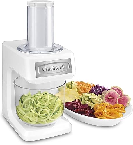 Cuisinart SSL-100 Prep Express - Cortadora, trituradora y espiralizadora, color blanco (renovado)