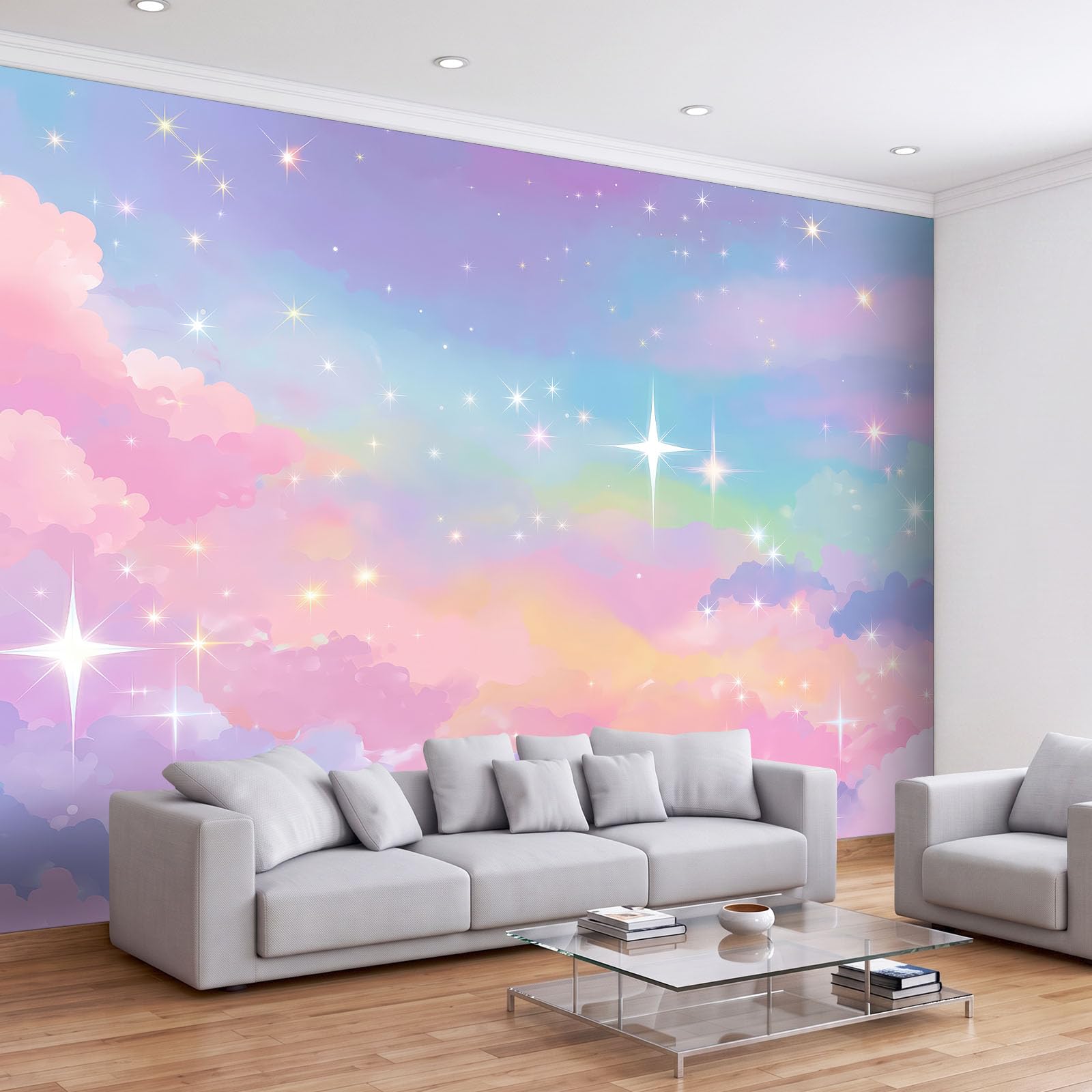 Fototapeta marzycielskie gwieździste chmury panoramiczny mural 390 x 260 cm