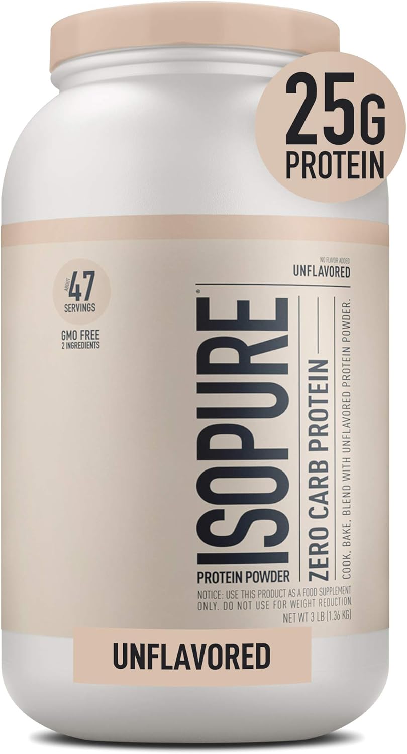 Amazon Com Isopure Zero Carb Keto Friendly Protein Powder 100 Whey Protein Isolate Unflavored 3 Pound Everything Else