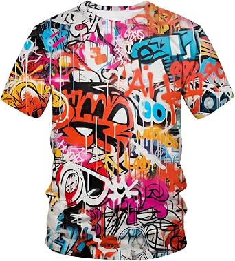 Mens Hip Hop Hipster Crew Neck Short Sleeve T-Shirt
