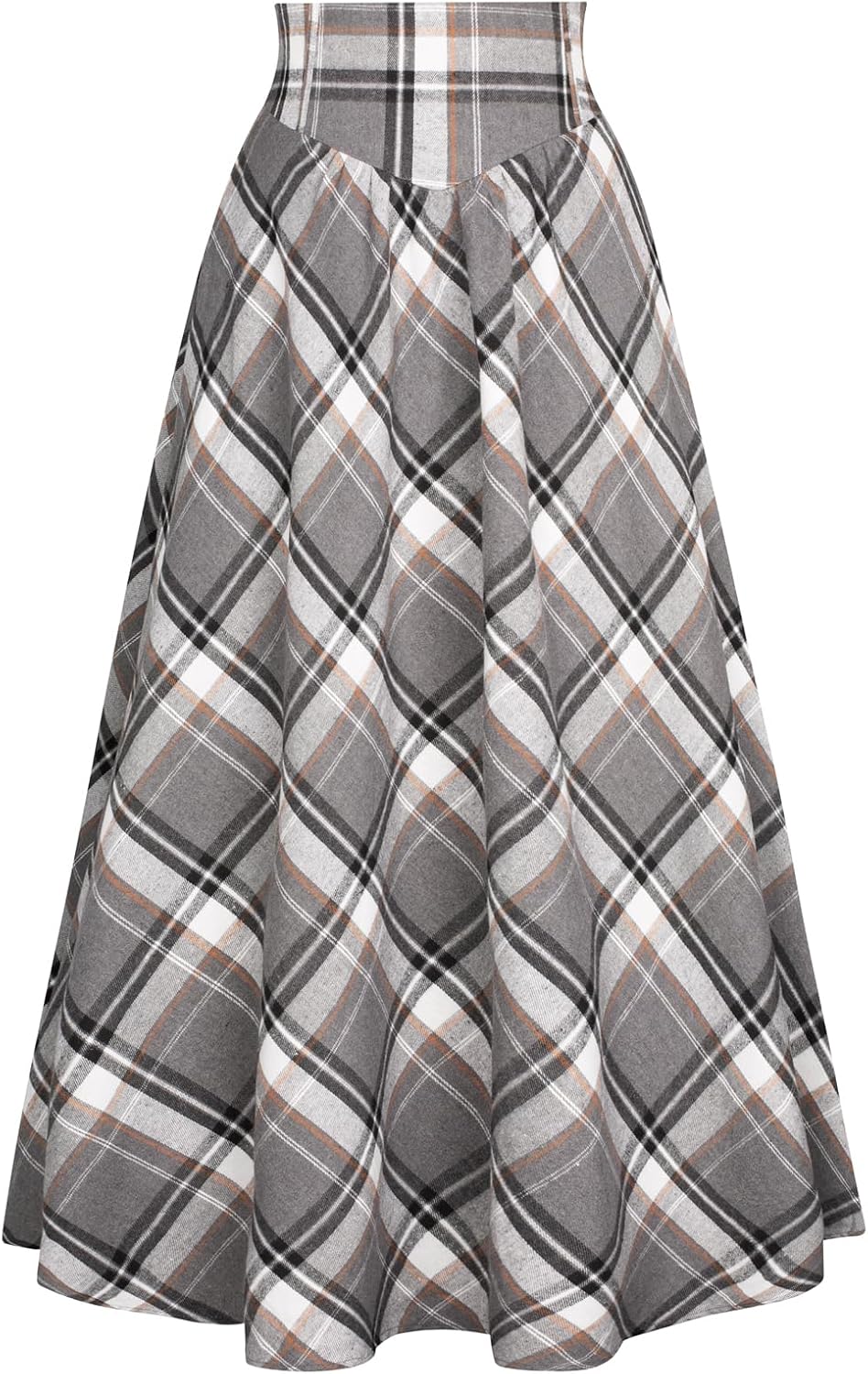 Scarlet Darkness Victorian Skirts for Women Plaid Maxi High Waist Long Skirt