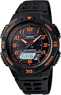 Men's AQS800W Slim Solar Multi-Function Ana-Digi Sport Watch