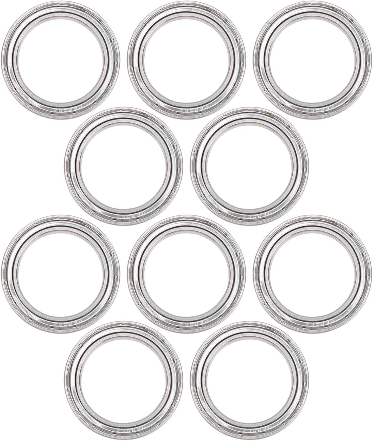 EVTSCAN Spindle Bearing,10pcs S6806Z Replacement Spindle Bearing for Motor Water Pump Steel Deep Grooves Ball Bearing