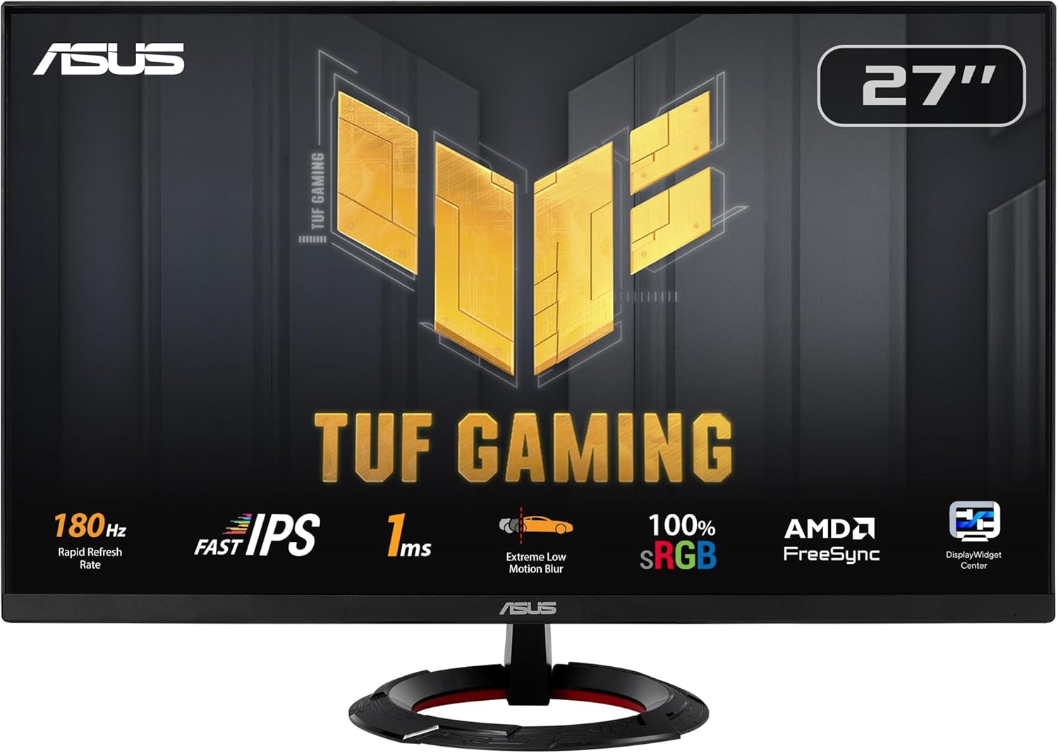 ASUS TUF Gaming VG279Q3R Monitor Gaming de 27 Pulgadas, Full HD 1920×1080, 180 Hz, Fast IPS, Extreme Low Motion Blur, 1 ms GTG, FreeSync, Variable Overdrive, 100% sRGB 3