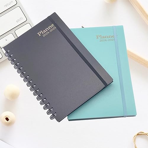 Miniatura 7 de Agenda 2024-2025, agenda semanal y mensual 2024-2025, agenda mensual de 18 meses de enero de 2024 a junio de 2025, papel grueso, 5.5 x 8.2 pulgadas,