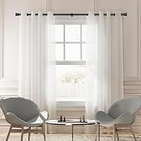Vista 6 de Barras para cortinas negras mate de 1 pulgada de diámetro. La barra en sí mide de 30 a 90 pulgadas, 1 paquete se ajusta a ventanas de 30-84 pulgadas
