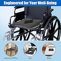 Vista 3 de Gel Wheelchair Cushions for BedSores Prevention,Bed Sore Pad Cushion for Butt - Pain Relief for Long Sitting & Relieve Sciatica, Back, Tailbone