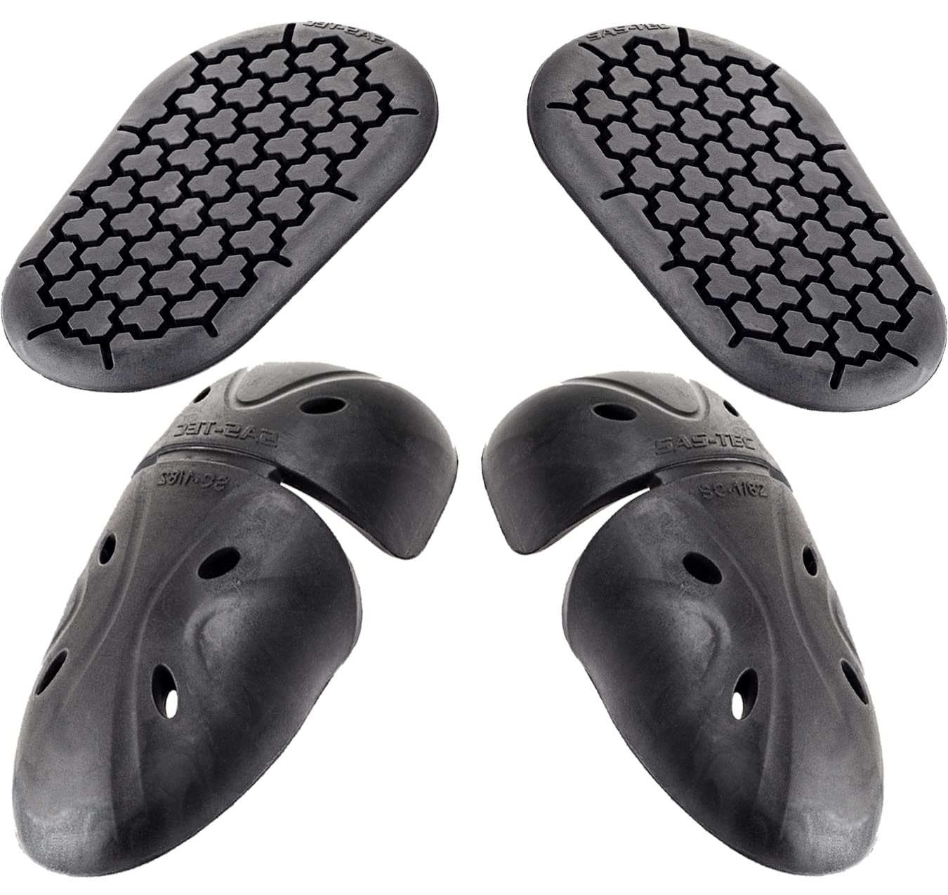 RTX LeathersSas-Tec CE Level 2 Viscoelastic Thick Memory Foam Large Padded Armour Inserts for Knee & Hips Lower Body Protection for Biker Jeans Trouser Pants - Set of 4 - SC-1/82/74