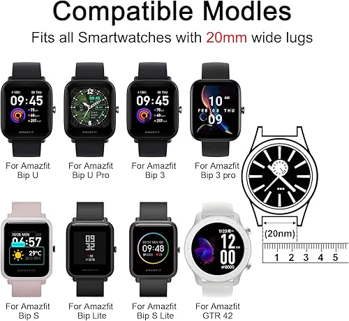 Miniatura 3 de Wanme Bandas de metal para Amazfit GTS 4  GTS 4 Mini  GTS 3  GTS 2  GTS 2e  GTS 2 mini, correa de repuesto de acero inoxidable de liberación rápida