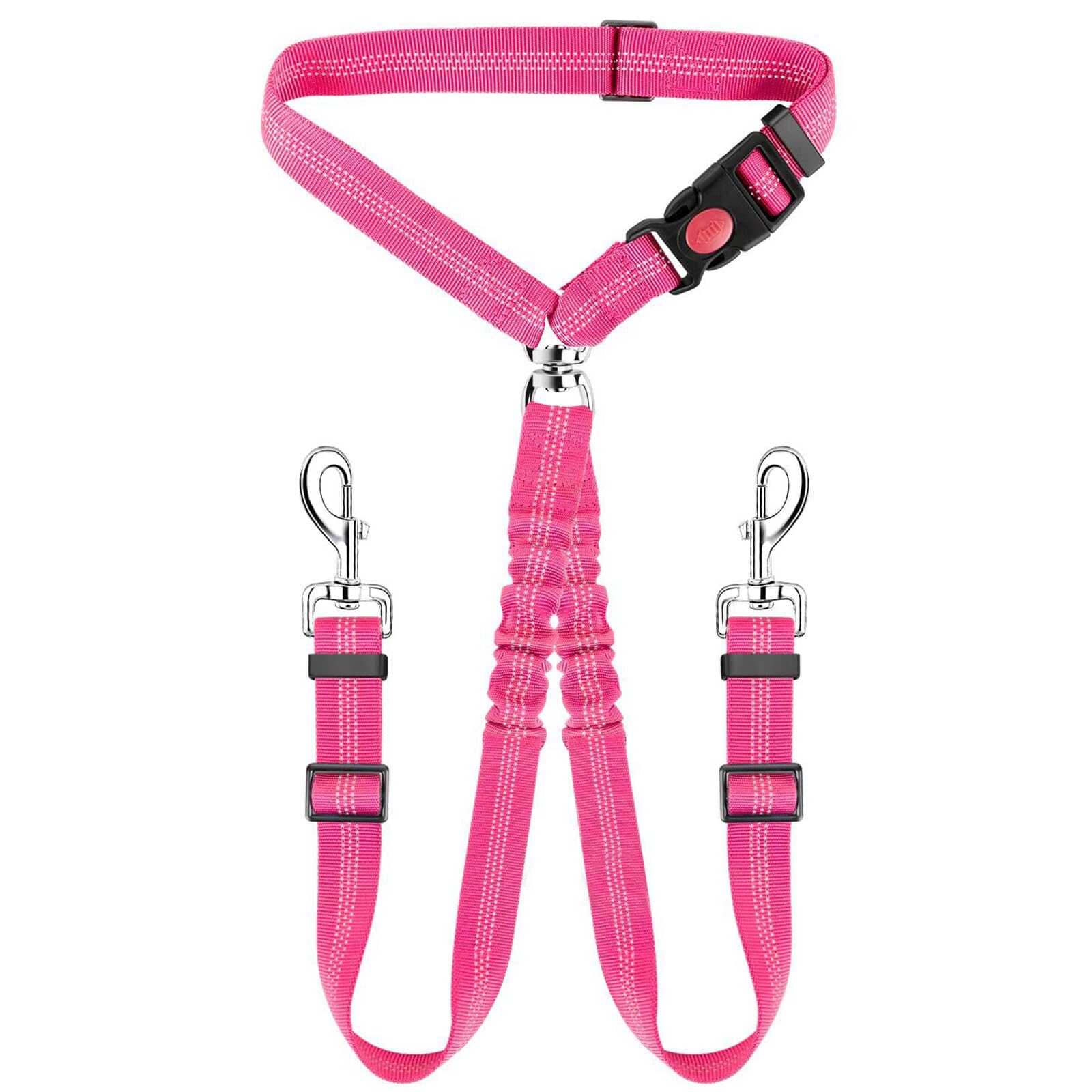 Cinturón de seguridad doble para perro, arnés de coche con hebilla giratoria de 360 grados, cinturón de seguridad sin enredos, correa de perro para cachorros, arnés de conexión para cualquier coche,