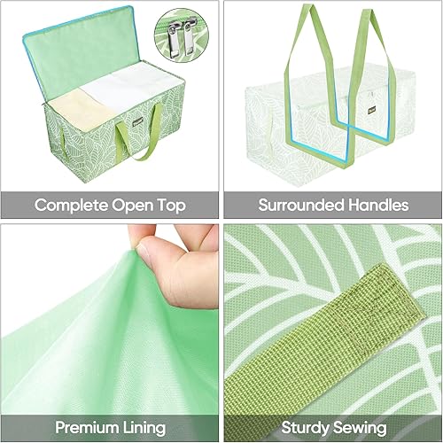 Miniatura 3 de Bolsa de almacenamiento BALEINE extra grande con cremalleras y agarraderas, transportable, hecha de tela oxford de alta resistencia, para