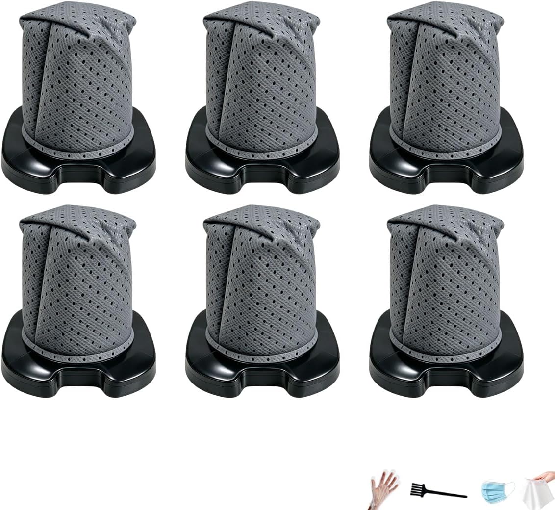 NKA XDCFCH700 Replacement Filter for Shark Cyclone PET Handheld Vac, 6‑Pack