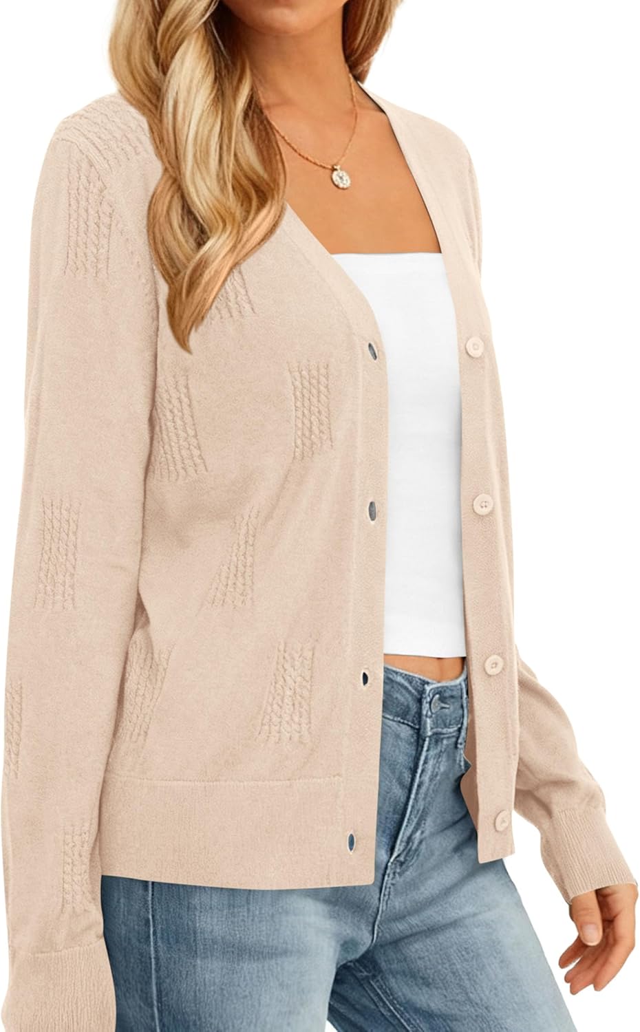 PRETTYGARDEN Cardigan Sweaters for Women Lightweight Knit Button Up V Neck Shrugs 2026 Trendy Winter Fall Fashion Clothing - Image 8