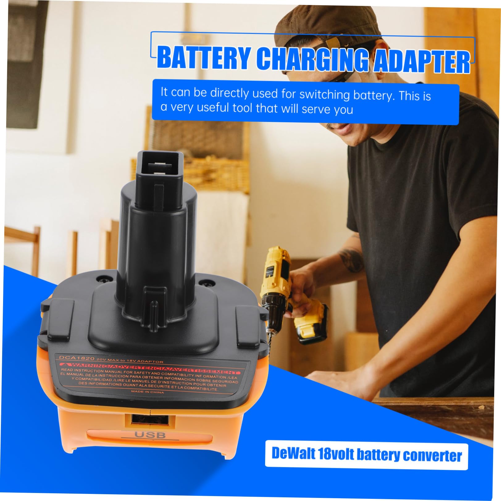 DOITOOL Adaptador de Batería 2 Unidades para Cargador de Convertidor de 18v a 20v