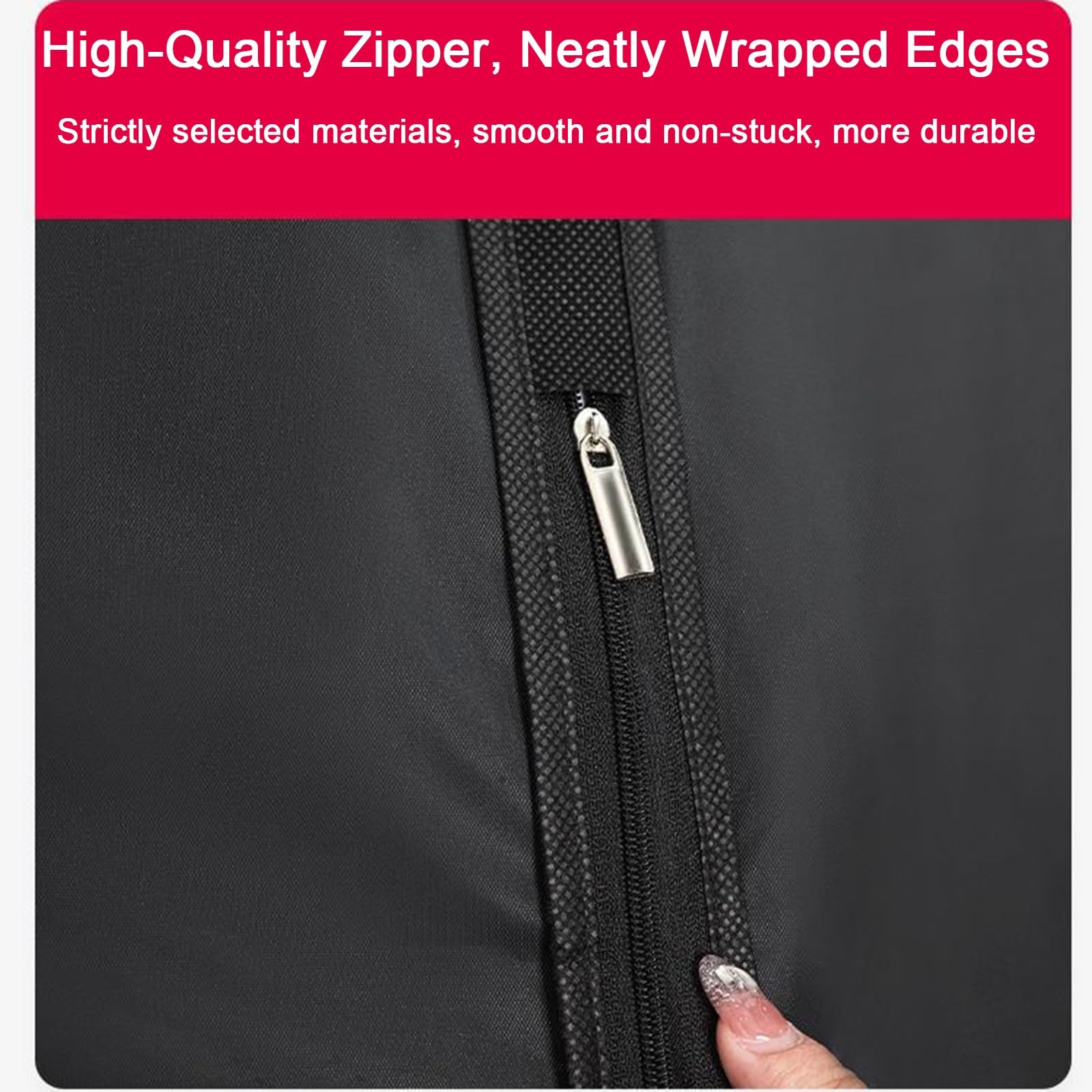 Funda para Vestidos, Funda para Trajes, Transpirable, para Abrigos Largos, Suéteres, Camisas, Trajes y Vestidos (5 Unidades), Color Negro(60x140cm/24x55in)