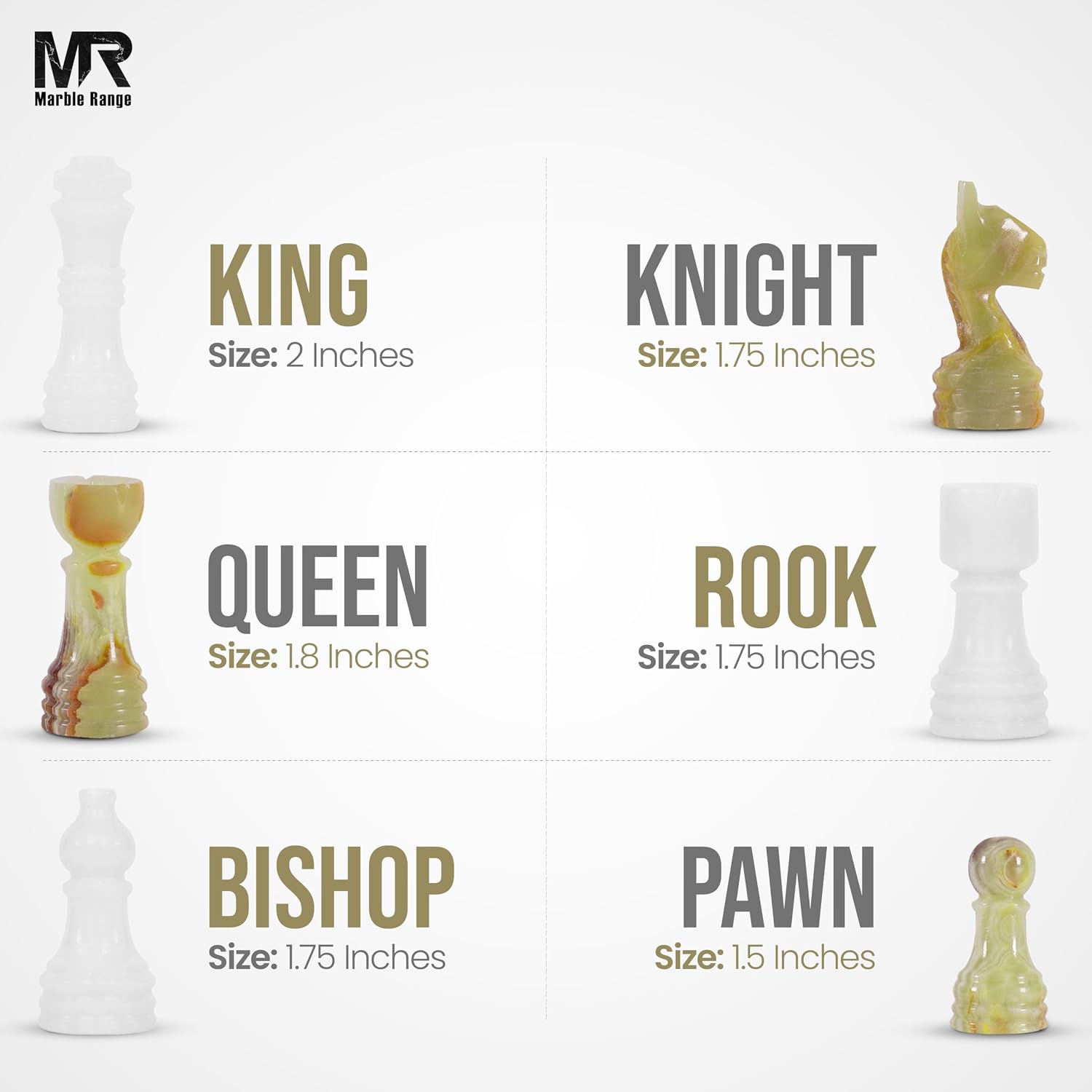 Marble Chess Set for Adults 10" Handmade White & Green Onyx Board Game with 32 Chess Pieces, 2 Extra Queens & Storage Box, Luxury Travel Game, Elegant for Home Decor