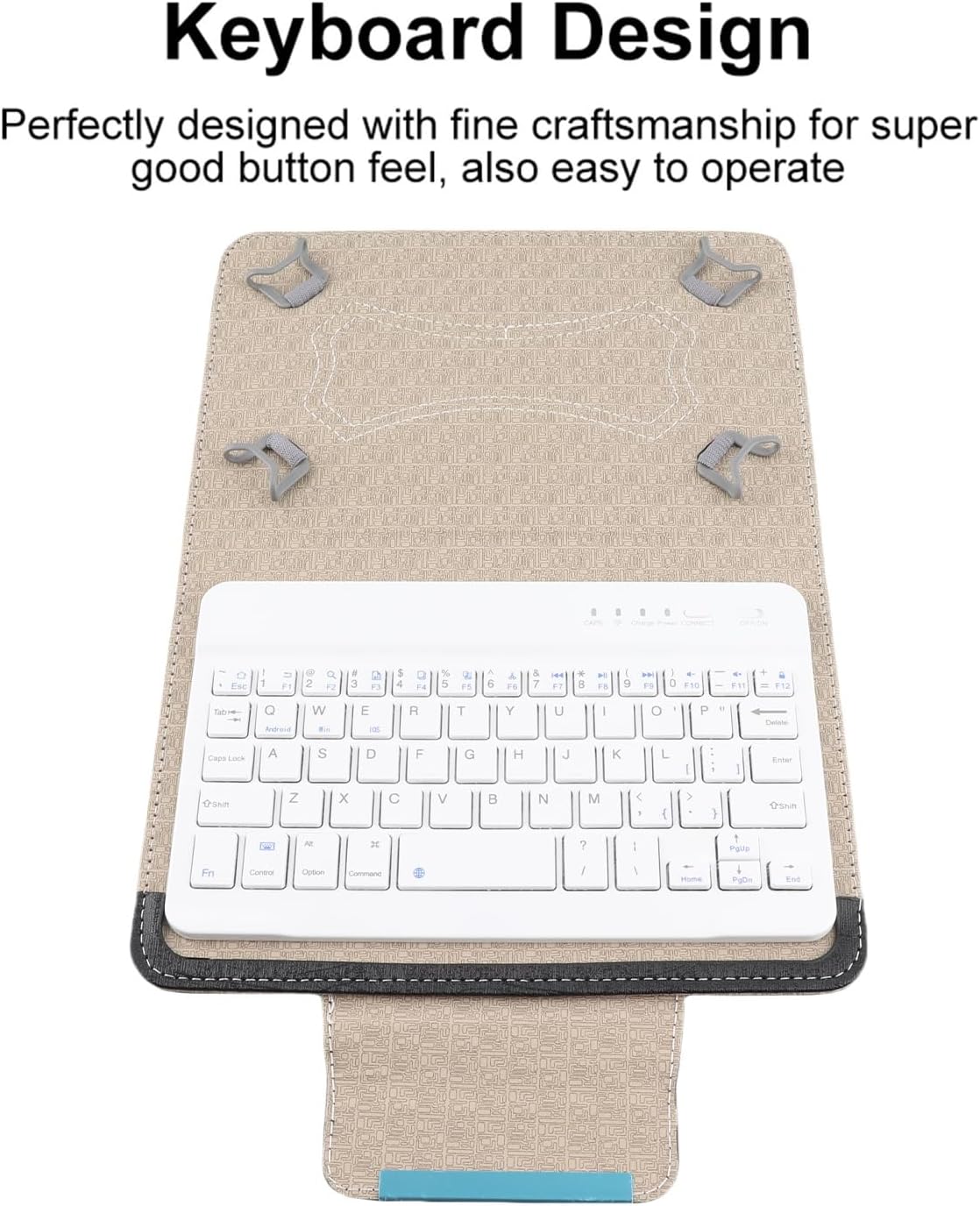 Sanpyl Bluetooth Keyboard Case, 7in Tablet Keyboard Case Universal PU Protective Case + Bluetooth Keyboard Set, Rechargable Battery, for All 7in Tablets, for Android, for OS X, for