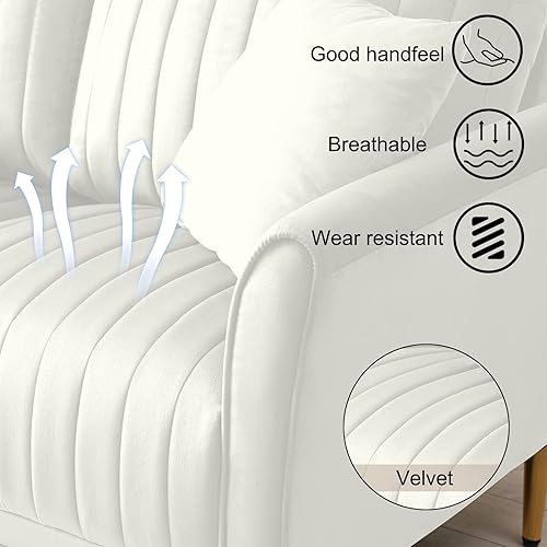 Miniatura 4 de GNIXUU Juego de sofá modular de 3 piezas incluye dos sofás biplazas un sofá de 3 plazas y 7 almohadas cómodos muebles copetudos para el hogar sala