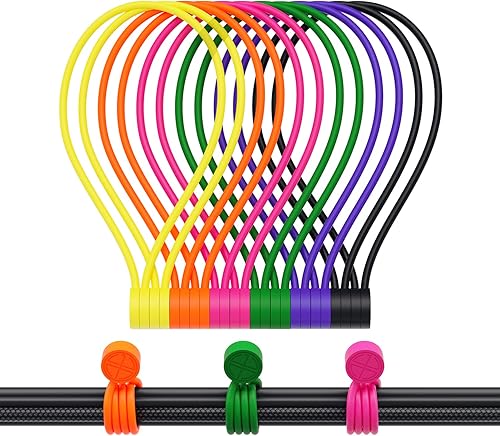 Miniatura 8 de Bridas magnéticas para cables, de silicona, reutilizables, para organizar y agrupar cables, se pueden utilizar en casa, oficina, escuela, al aire