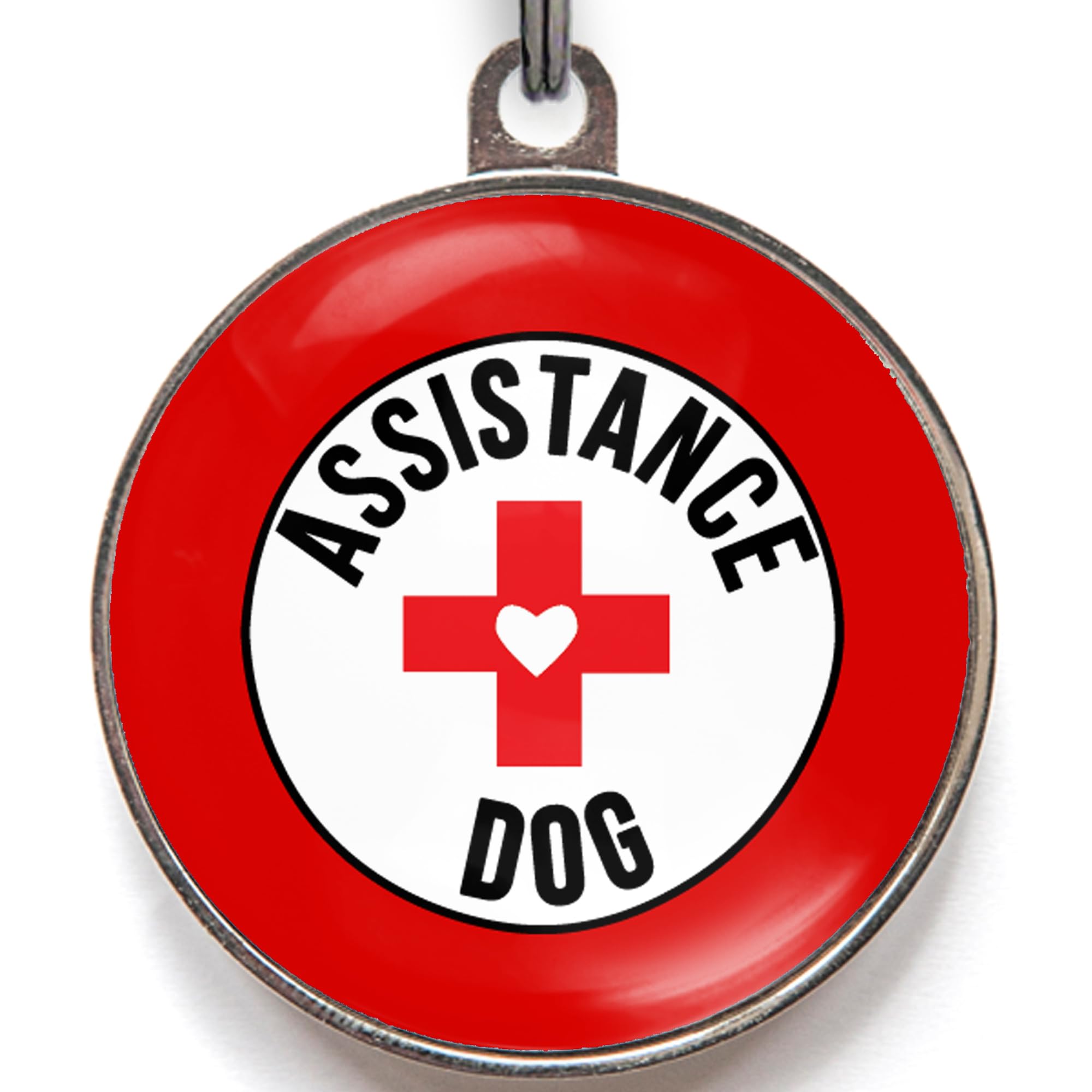 Assistance Dog Tag โ Add Emergency Info to The Back โ Medical Style ID for Working Dogs โ 2 Sizes โ 36 Colour Options โ Durable Custom Pet Tag