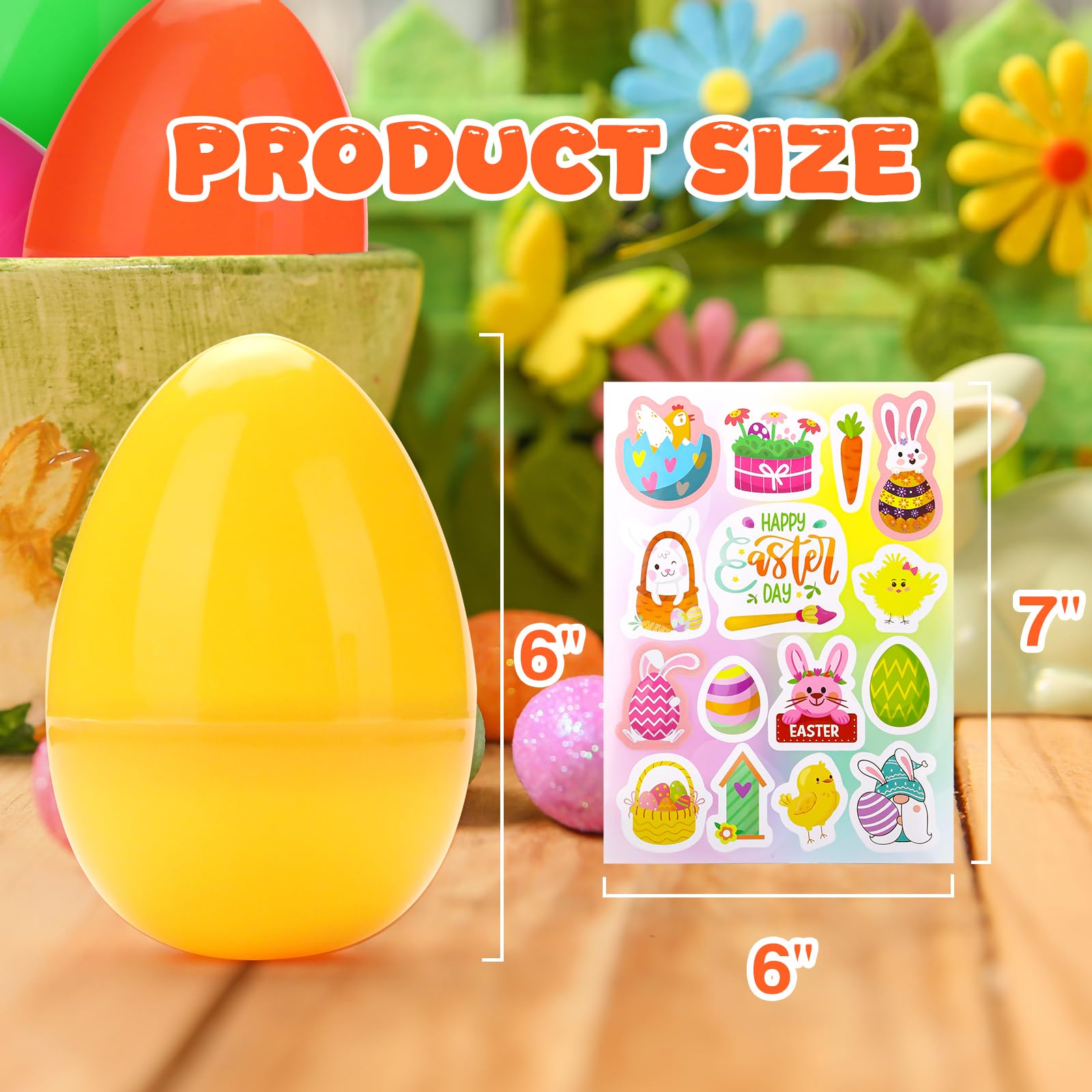 12 huevos de plástico grandes