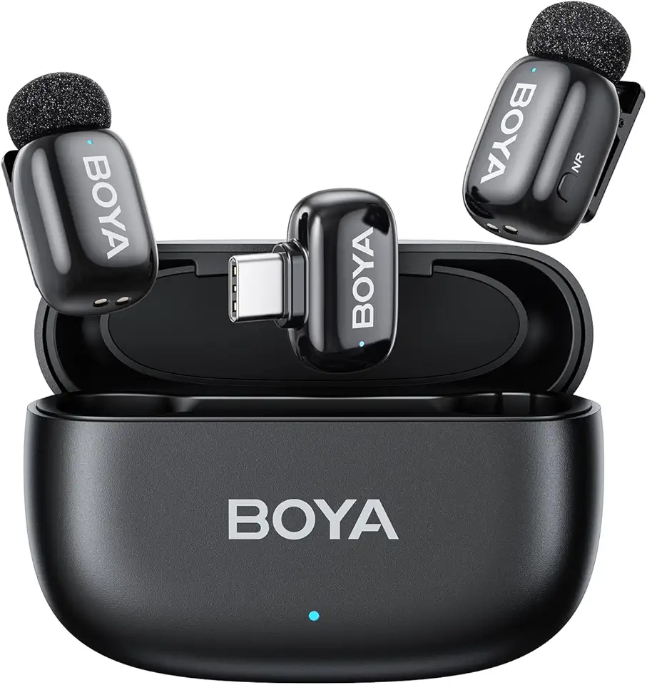 BOYA Mini wireless lavalier microphone USB-C with charging case