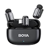mini Wireless Lavalier Microphone for Android/Tablets/PC with USB C Plug,Noise Reduction,30H Battery Life with Charging Case,AI Voice Changer,Lapel Microphone Wireless for Video Recording Podcast