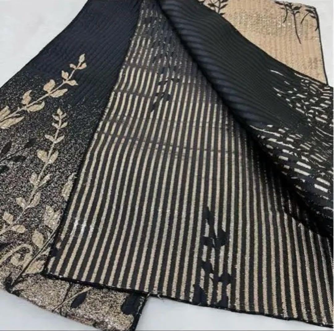 M3306 着物淡雪 大人兵児帯 ボタニカルストライプ 兵児帯