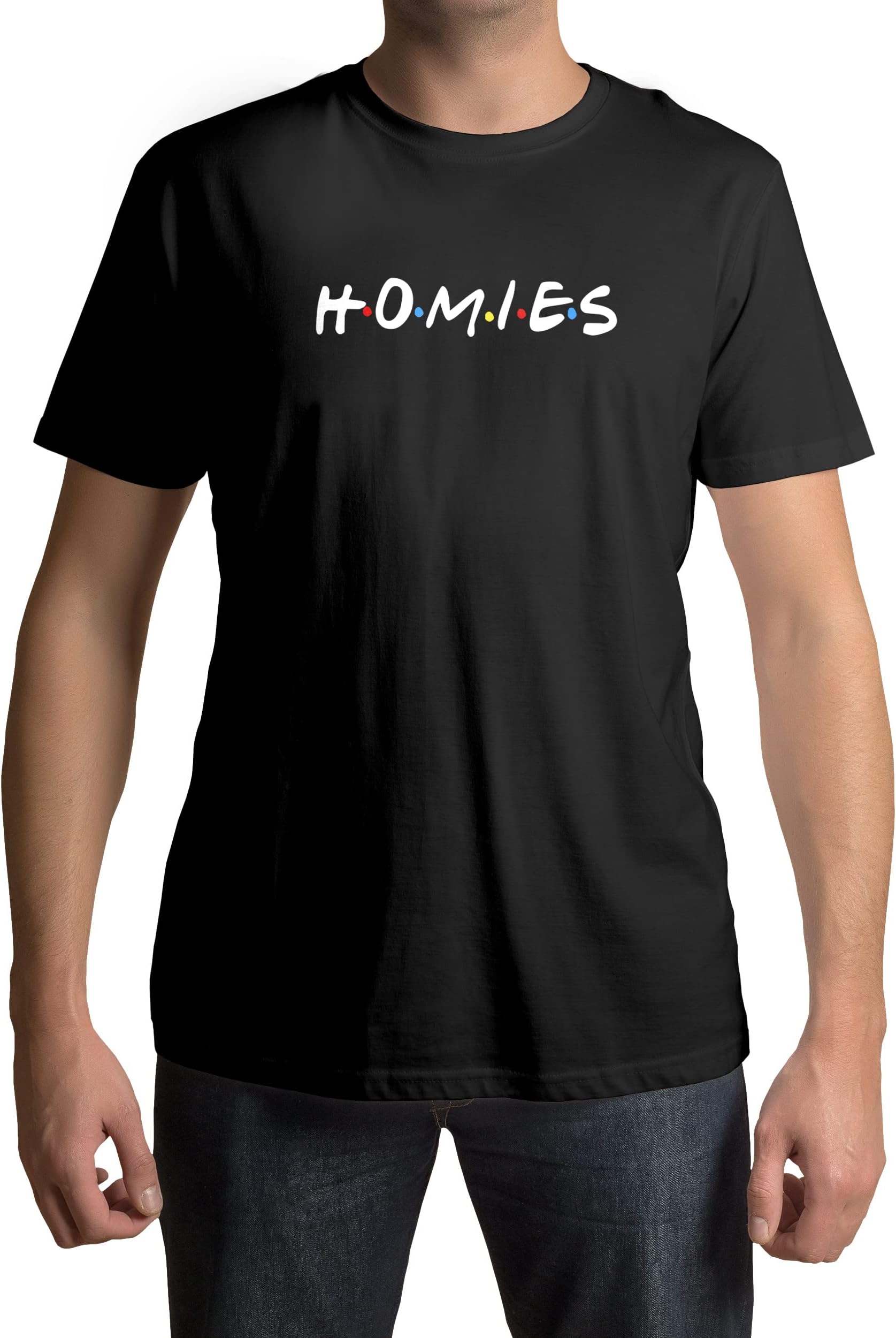 VoiletRMens 100% Cotton Salt White Half Sleeve Homie T-Shirt | Mens Homie T-Shirt