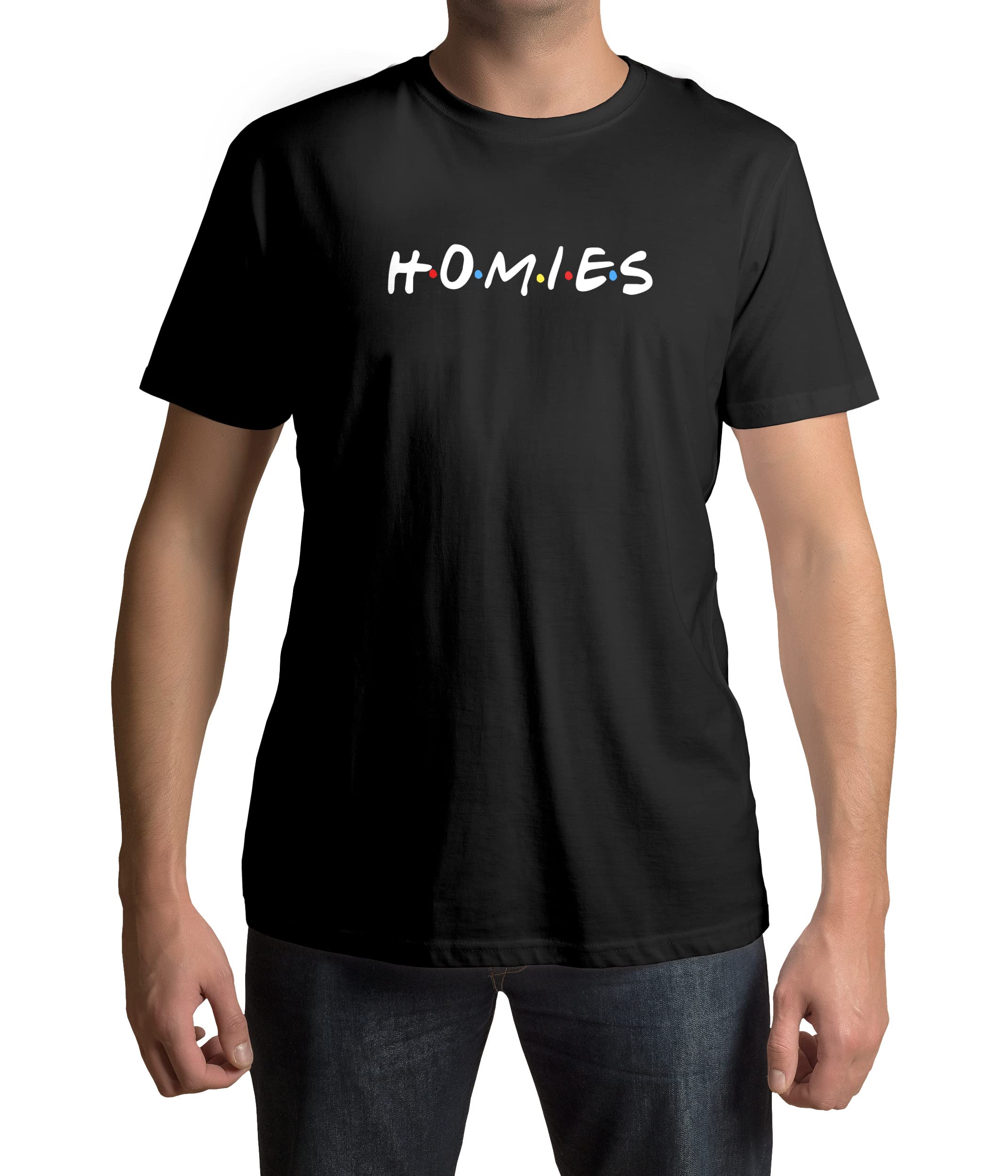 VoiletRMens 100% Cotton Salt White Half Sleeve Homie T-Shirt | Mens Homie T-Shirt