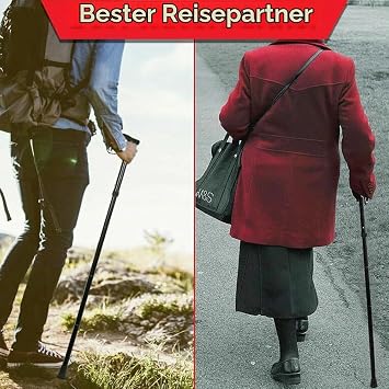 Folding Walking Stick Foldable Walking Stick Unisex Foldable Walking Stick Portable Lightweight and Adjustable Walking Stick Hiking Stick