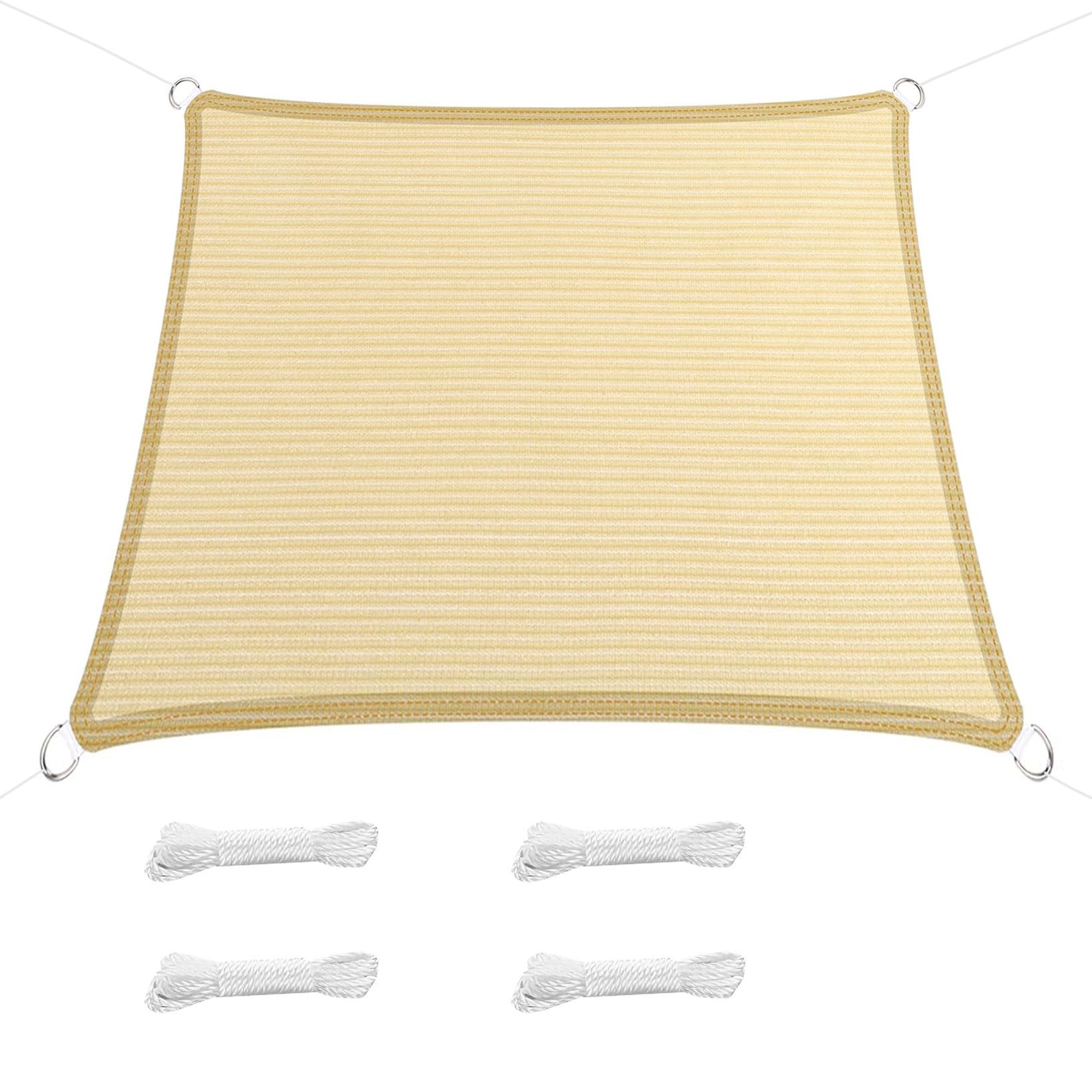 Voile d'ombrage crème pour jardin et terrasse 180x190 cm, le store idéal pour vos repas d'été