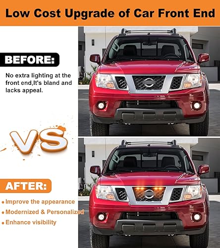 Miniatura 3 de Luces de parrilla de parachoques delantero para Nissan Frontier 2009-2021, accesorios LED, luces de acento DRL para PRO 4X S SL SV Desert Runner OEM