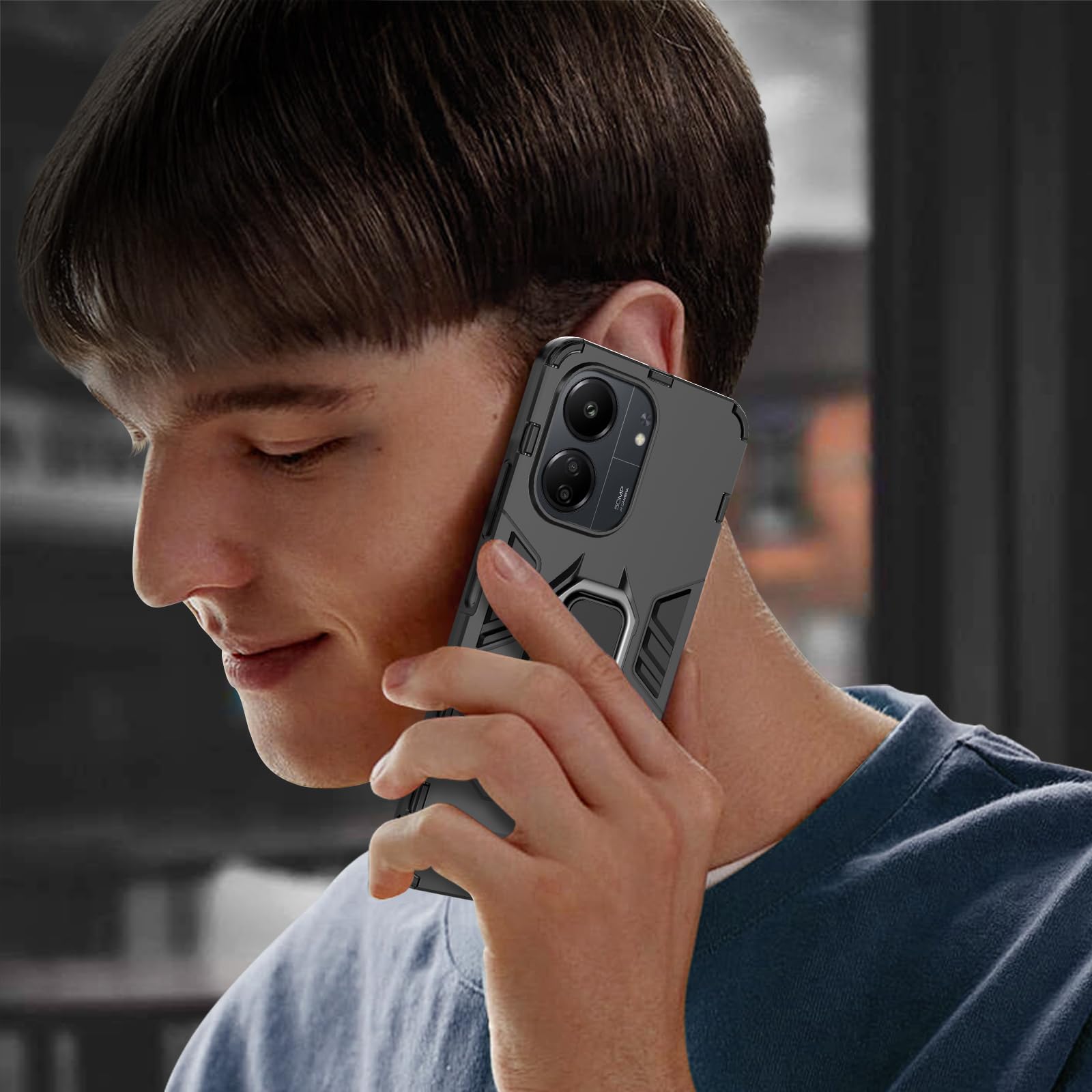 Funda para Xiaomi Redmi Note 15 Pro 5G, Carcasa Antigolpes con Soporte anular metálico, Case Protectora de Grado Militar, Azul — view 238