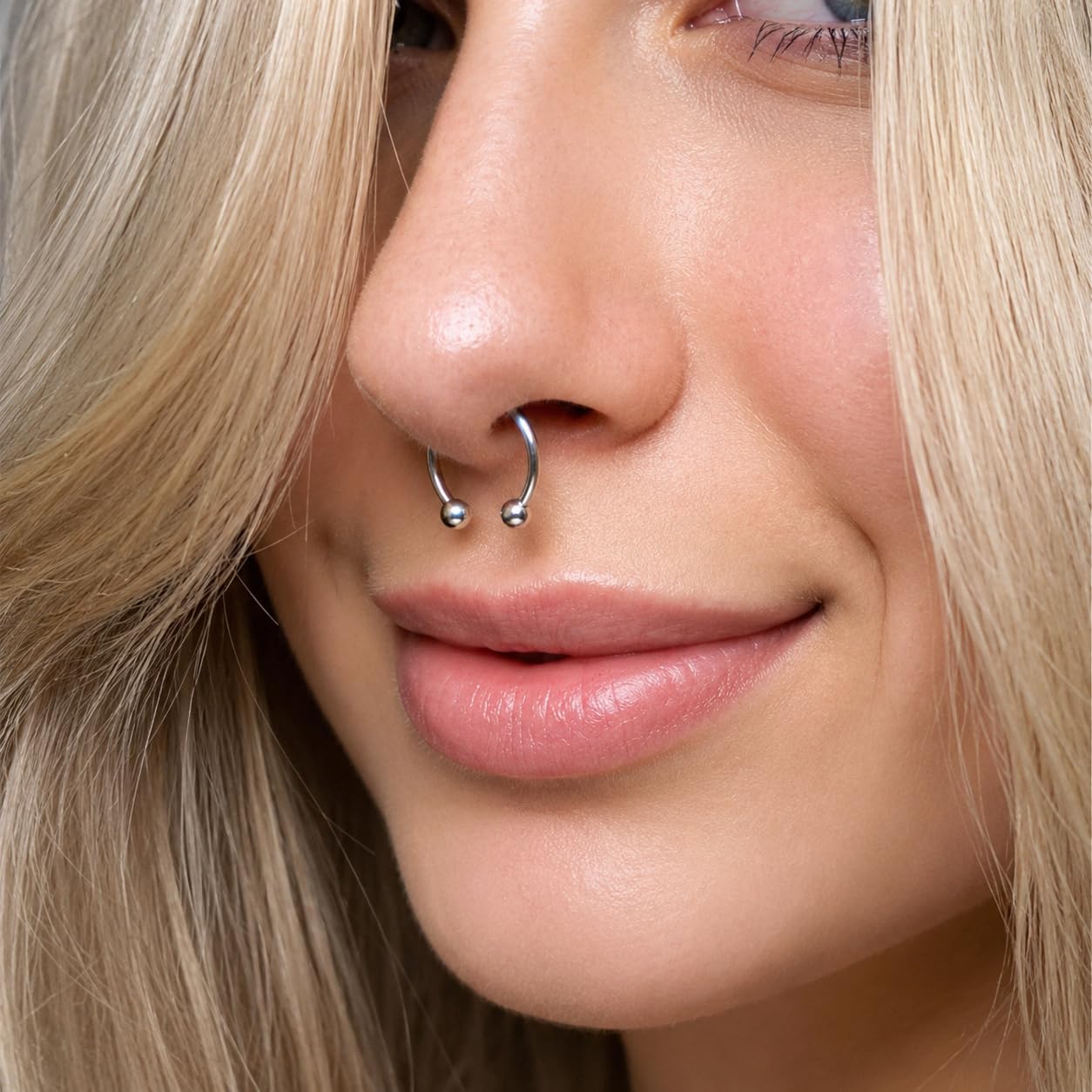 Via Mazzini Stainless Steel 10mm Silver Circular Barbell Belly/Septum/Nipple/Eyebrow Piercing for Women and Men (BB0019) 1 Pc Only 1