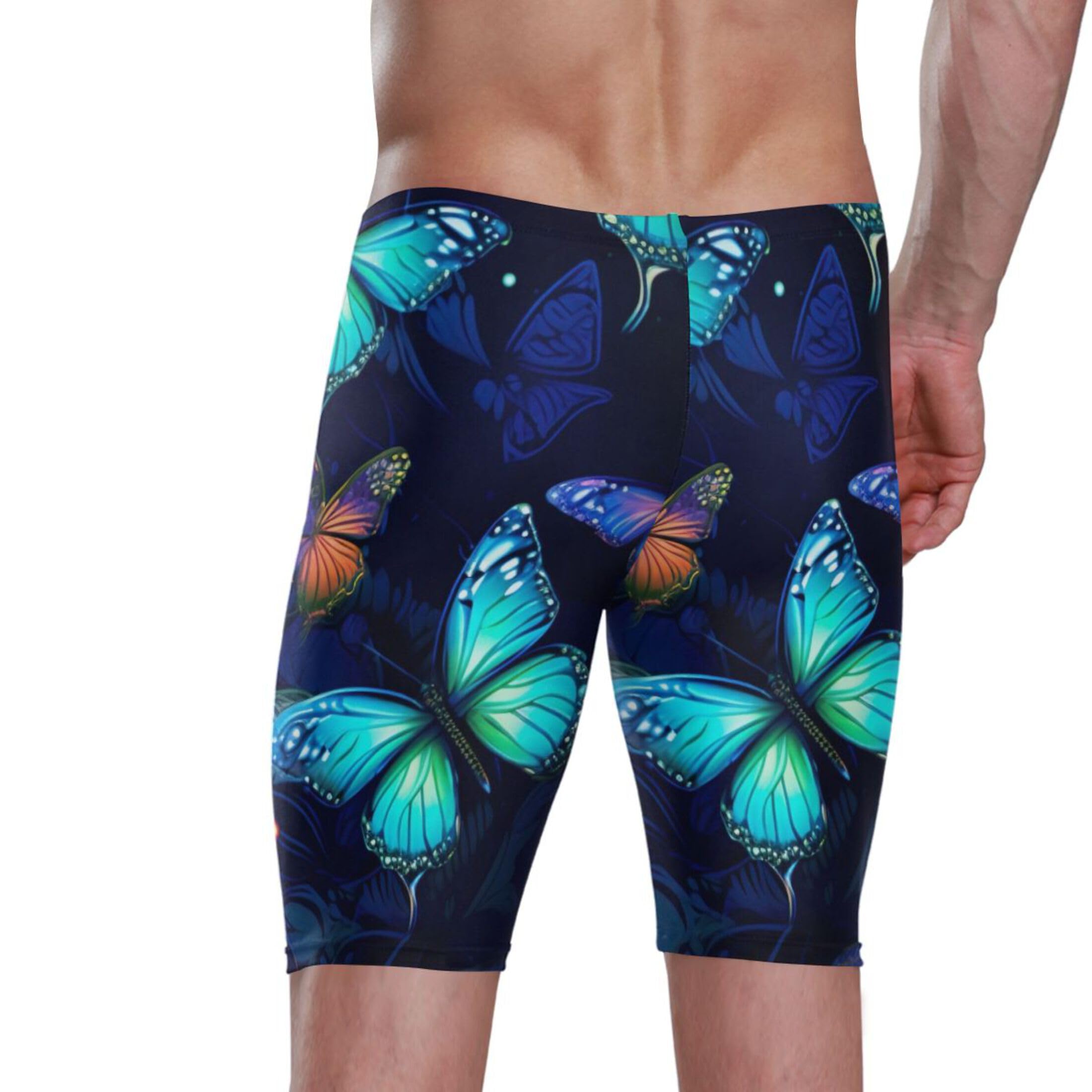 UMIRIKO Color Butterfly Men's Swimsuit Swim Jammers L B0401552