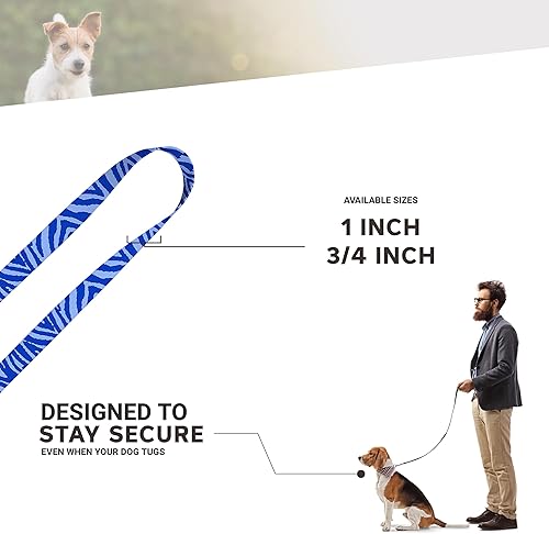 Miniatura 36 de Collar de perro con estampado de animales, impermeable, lindo collar de perro con estampado de cebra, 1 pulgada se ajusta de 11.5 a 17.5 pulgadas