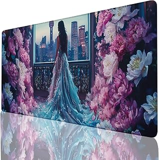 Alfombrilla Ratón xxl 1000x500x3mm, Alfombrilla Ratón Color Alfombrilla Escritorio Mujer Alfombrilla Gaming Con Base de Goma, bordes cosidos Mousepad Para juegos en la oficina en casa, Regalo 60-T-C