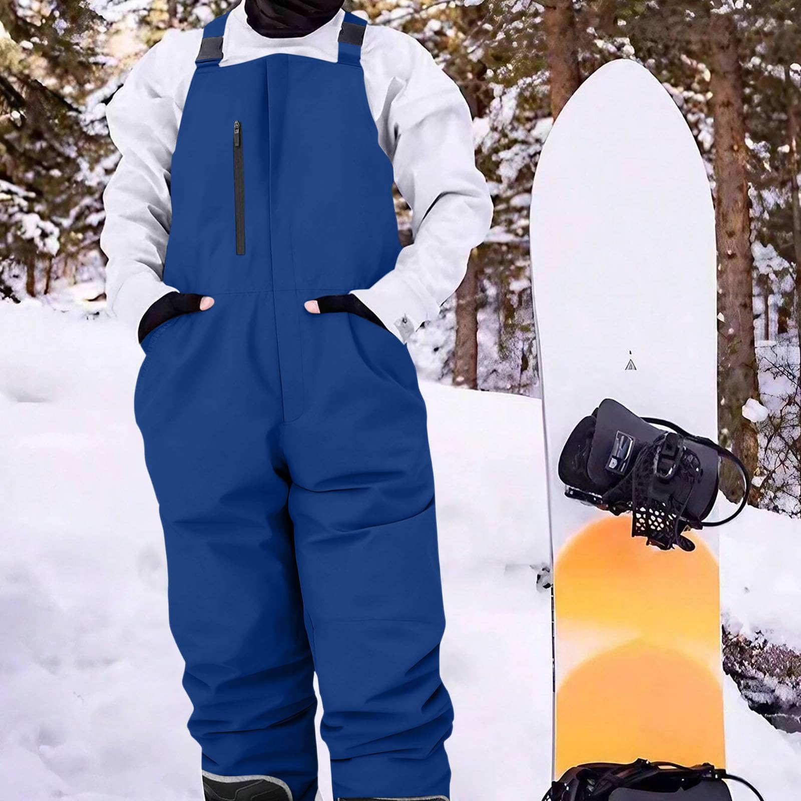 EMATOP Schneehose Herren Winddichte Snowboard Latzhose Wasserdicht Skihose