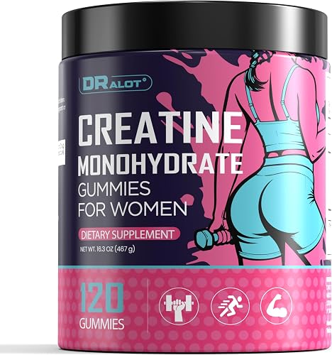 Sculpt Curves Creatine Monohydrate Gummies for Women, 99.99% Preworkout Gummy Bo