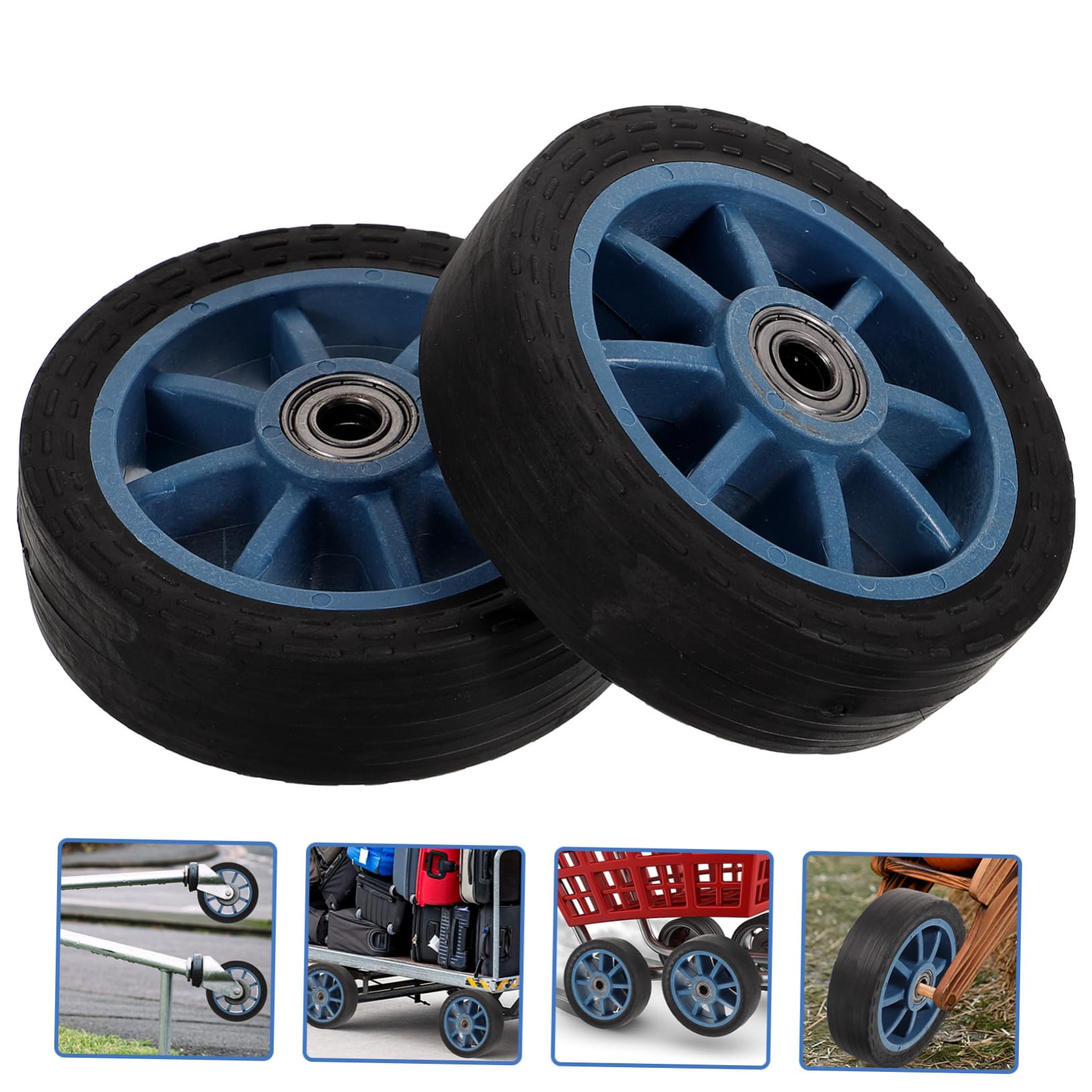 VICASKY 2 Piezas Ruedas De Repuesto Para Andador Ruedas De Repuesto Resistentes Para Carrito Compra Accesorios Reemplazables Para Trabajo Pesado