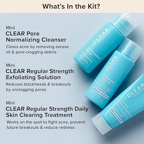 Miniatura 4 de Paula's Choice CLEAR - Kit de 3 piezas para el acné, incluye limpiador diario, exfoliante de ácido salicílico al 2% y tratamiento con peróxido de