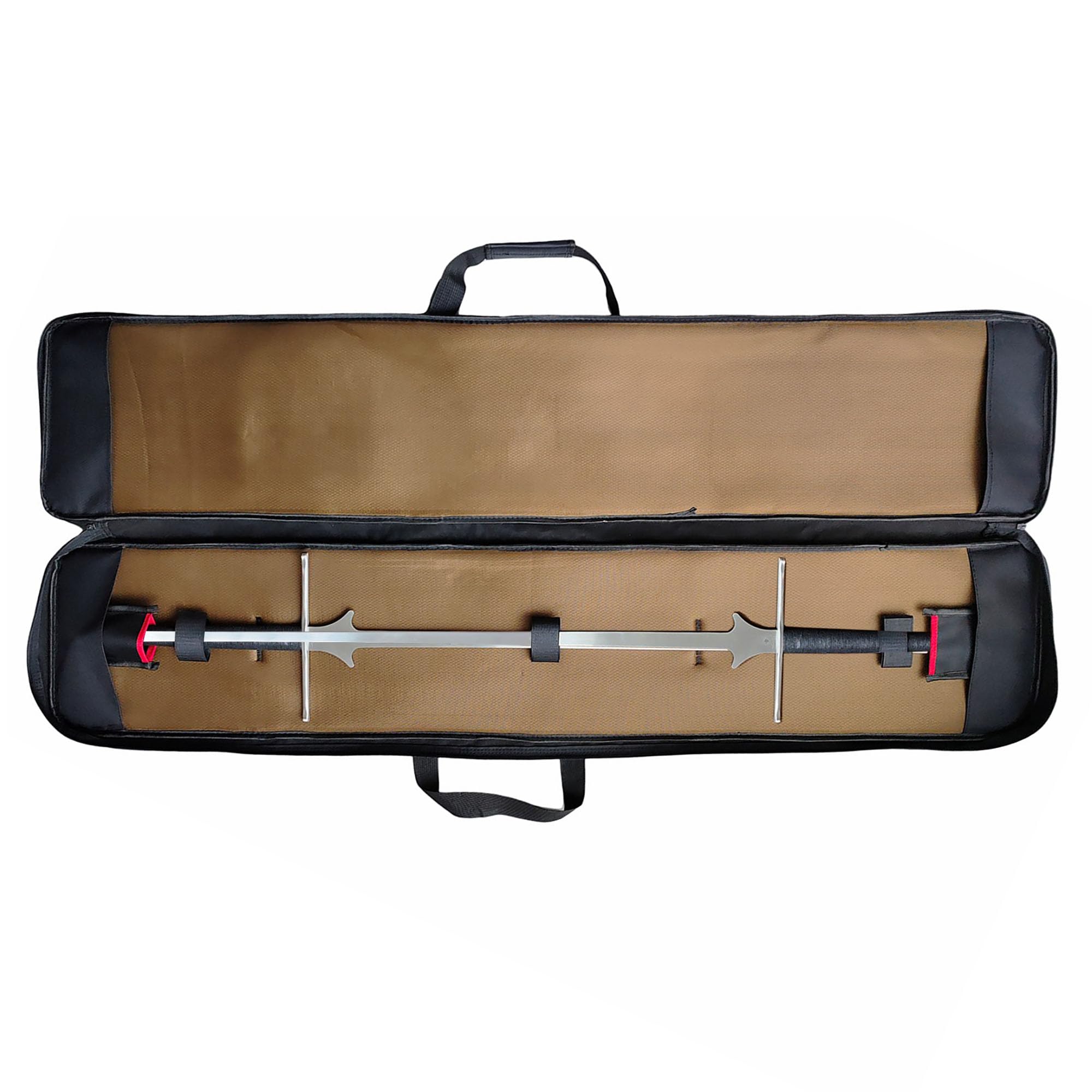 LEONARK HEMA Bag, Zaino protettivo Feder Sword, 142cm, doppio manico, tessuto Oxford 1680D, può contenere 2 spade, tasca per accessori, tasca trasparente per carte, nero