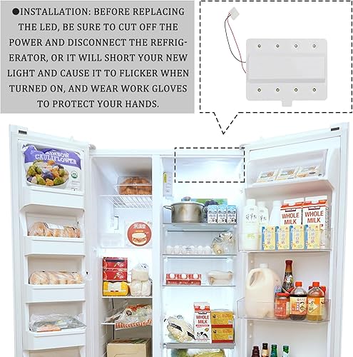 Miniatura 4 de W11043011 W10866538 Se adapta a la luz LED Whirlpool Kenmore Maytag Nevera Refrigerador AP6047972 PS12070396
