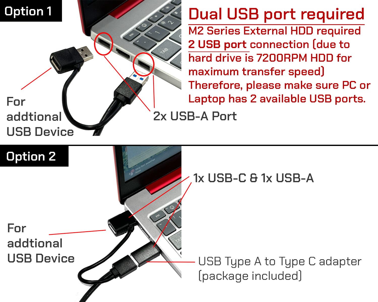 Avolusion Disco duro externo portátil M2 de 1 TB USB 3.0 (para computadora portátil con Windows/PC de escritorio)