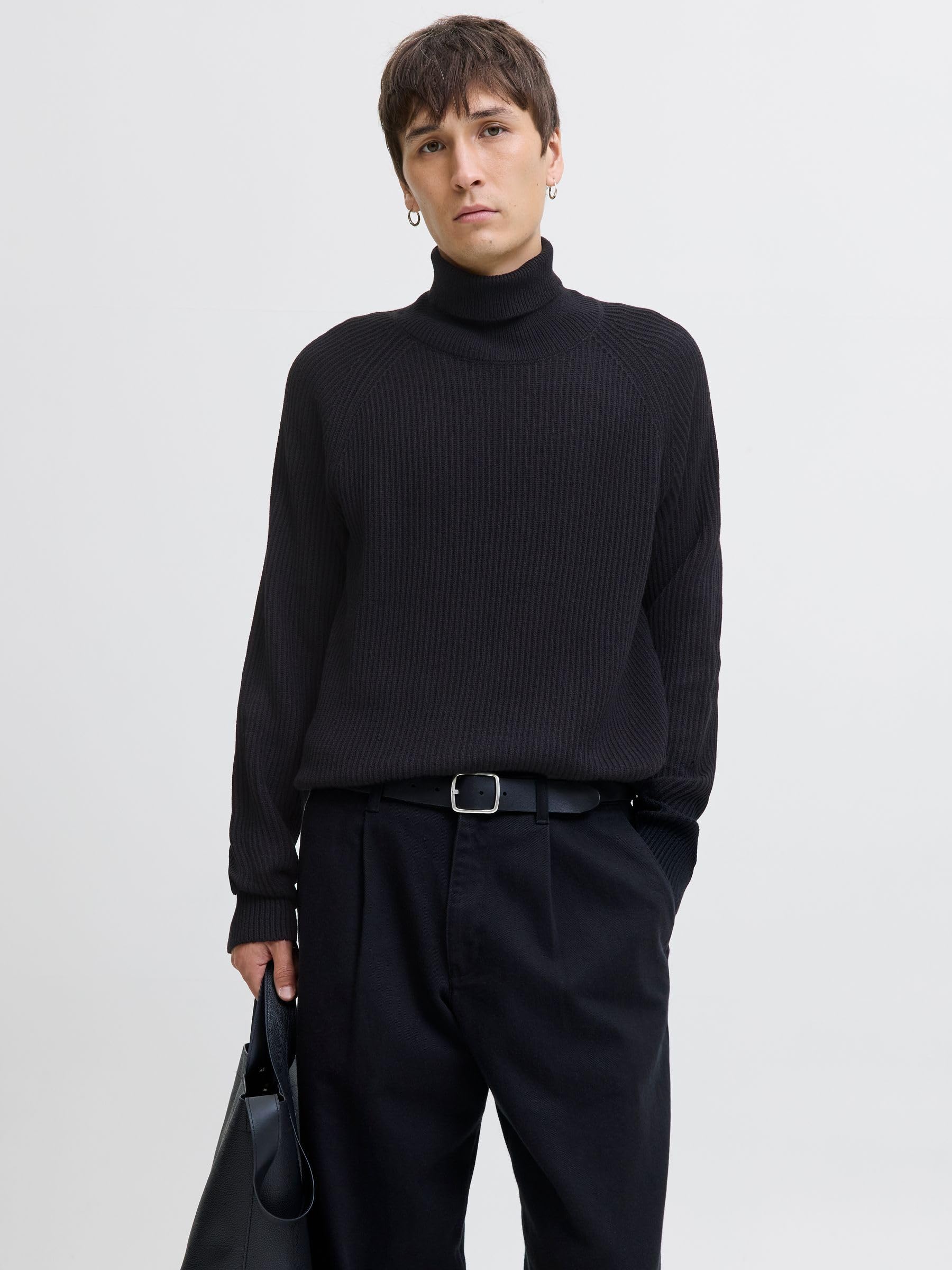 JACK & JONES Jjpannel Knit Roll Neck Aw25 Jjpannel Knit Roll Neck Aw25 Uomo (Pacco da 1)