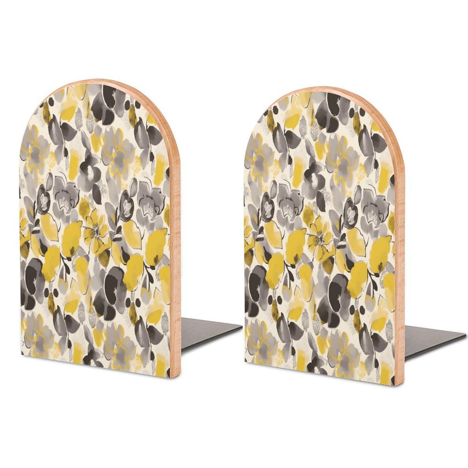 Sujetalibros decorativos con flores para decorar estanterías de salones