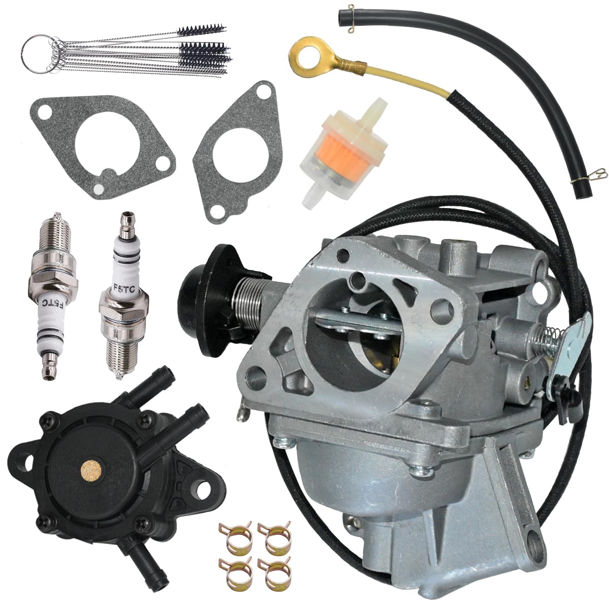 XingLi GX620 GX610 Carburetor Fit for Honda 18 20 Hp OHV V-Twin Horizontal Shaft Engine Carb Replace 16100-ZJ1-872 17210-ZJ1-842 with Fuel Pump