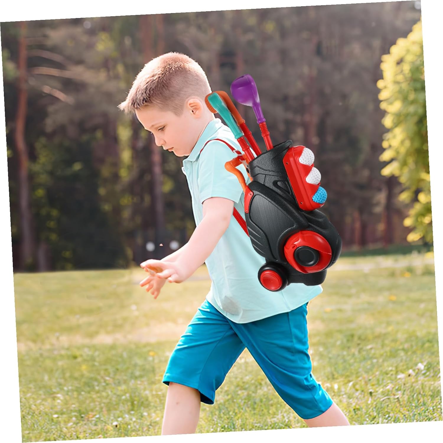 Golf Set with Lightweight Clubs and Balls for Portable Outdoor Sports Game for Boys and Enhances Coordination and Interaction Gift for Active Play