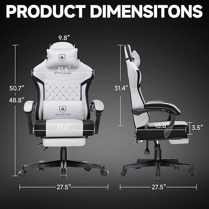 Silla Gamer Ergonómica con Respaldo Alto y Reposabrazos Ajus miniatura 3